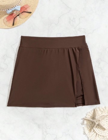 Pantaloni scurti de baie SHEIN, maro