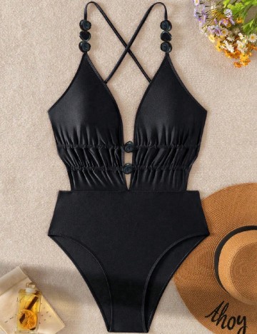 Costum de baie SHEIN, negru