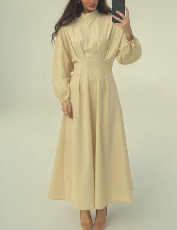 Rochie lunga SHEIN, crem