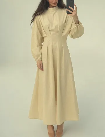 Rochie lunga SHEIN, crem