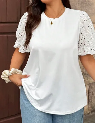 Bluza SHEIN CURVE, alb