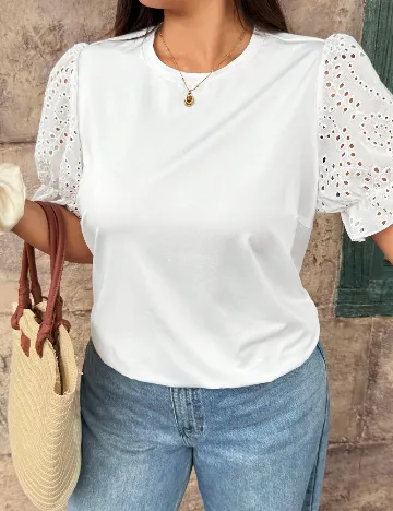 Bluza SHEIN CURVE, alb