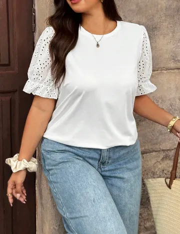 Bluza SHEIN CURVE, alb
