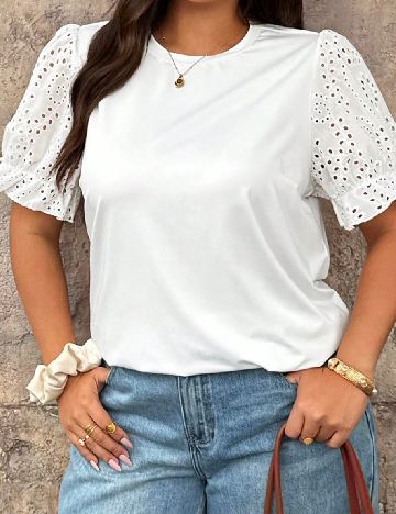 Bluza SHEIN CURVE, alb