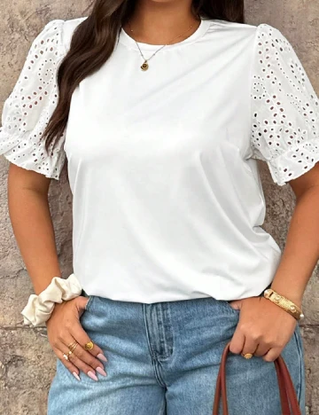 Bluza SHEIN CURVE, alb