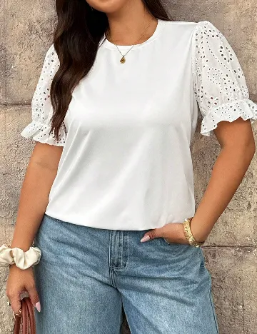 Bluza SHEIN CURVE, alb