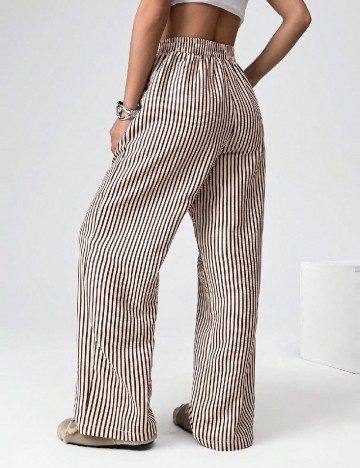 Pantaloni SHEIN, crem/maro