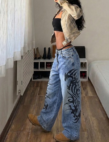 Blugi SHEIN CURVE, albastru