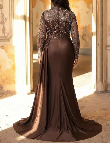 Rochie lunga SHEIN CURVE, maro