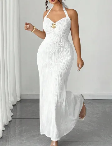 Rochie lunga SHEIN CURVE, alb