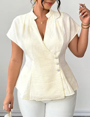Bluza SHEIN CURVE, ecru