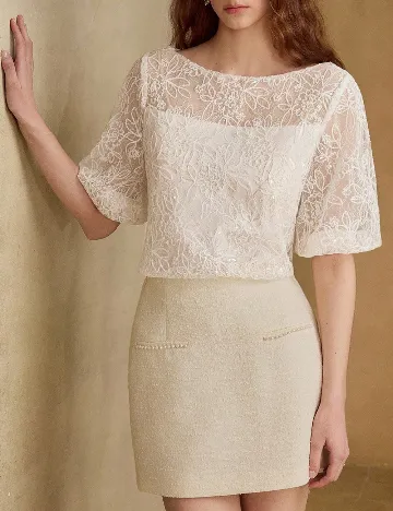 Bluza MOTF, alb