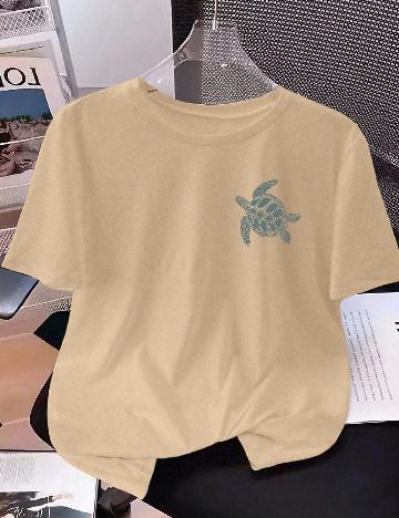 Tricou SHEIN, crem