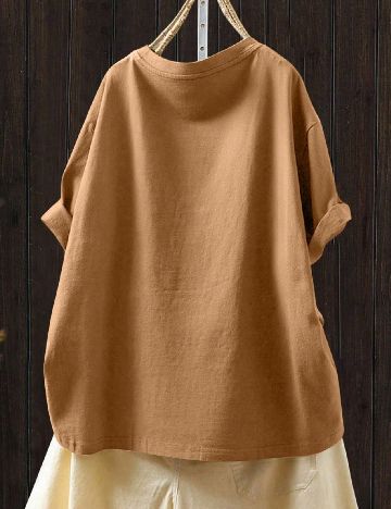 Tricou SHEIN CURVE, maro