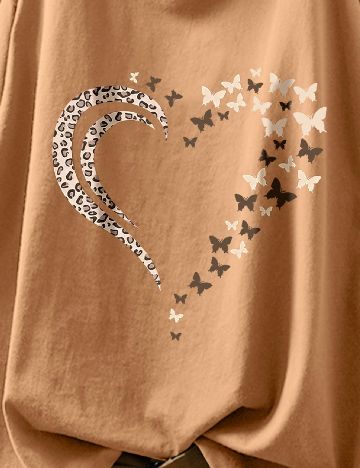 Tricou SHEIN CURVE, maro