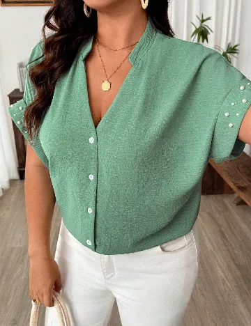 Camasa SHEIN CURVE, verde