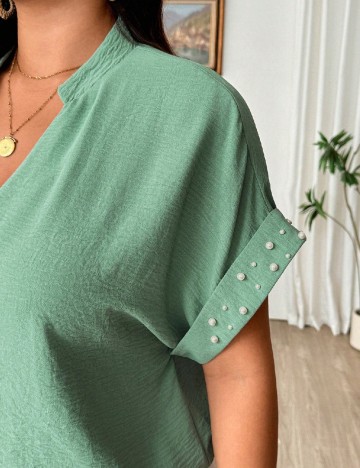Camasa SHEIN CURVE, verde
