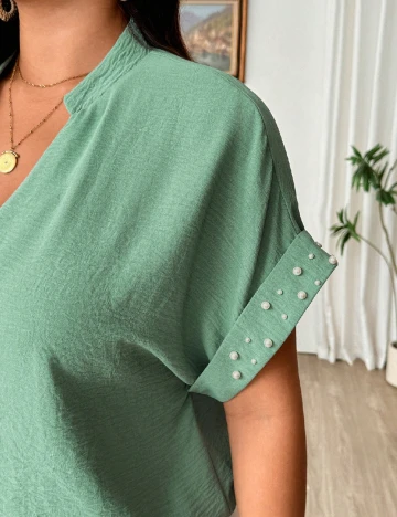 Camasa SHEIN CURVE, verde