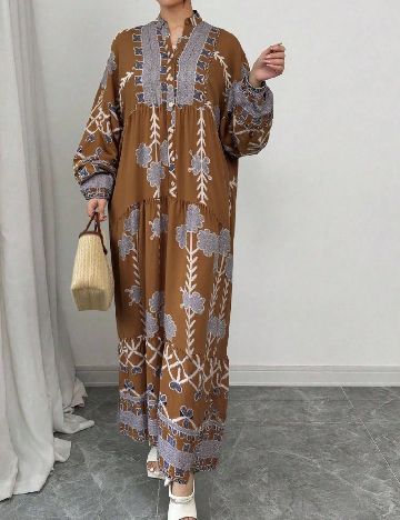 Rochie lunga SHEIN CURVE, maro