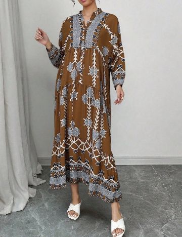 Rochie lunga SHEIN CURVE, maro