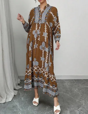 Rochie lunga SHEIN CURVE, maro