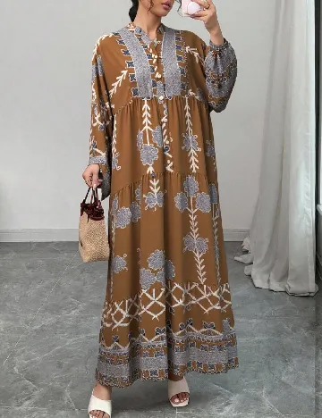 Rochie lunga SHEIN CURVE, maro