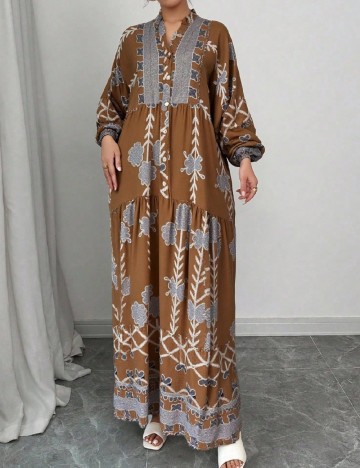 Rochie lunga SHEIN CURVE, maro