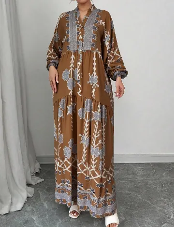 Rochie lunga SHEIN CURVE, maro