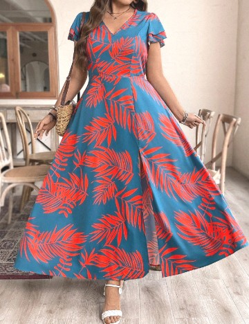 Rochie lunga SHEIN CURVE, albastru