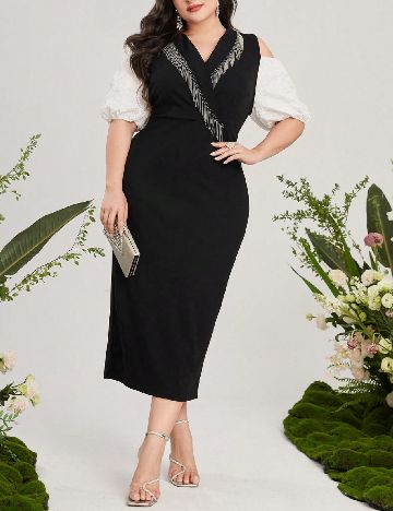 Rochie lunga SHEIN CURVE, negru