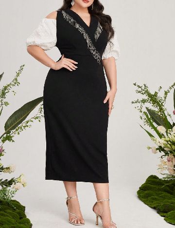 Rochie lunga SHEIN CURVE, negru