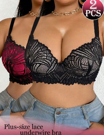 Set sutiene 2 bucati SHEIN CURVE, mix culori