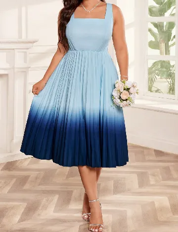 Rochie medie SHEIN CURVE, albastru