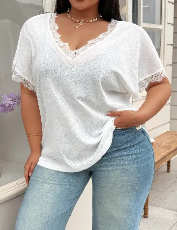 Bluza SHEIN CURVE, alb