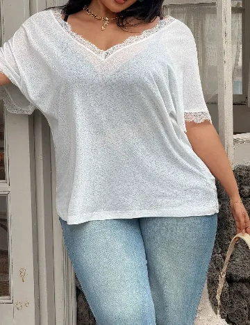 Bluza SHEIN CURVE, alb