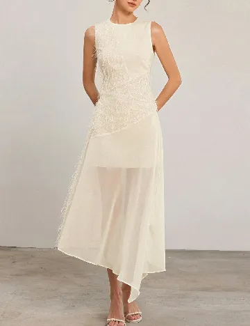 Rochie lunga SHEIN, crem