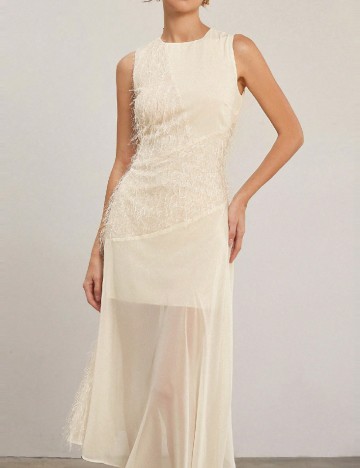 Rochie lunga SHEIN, crem