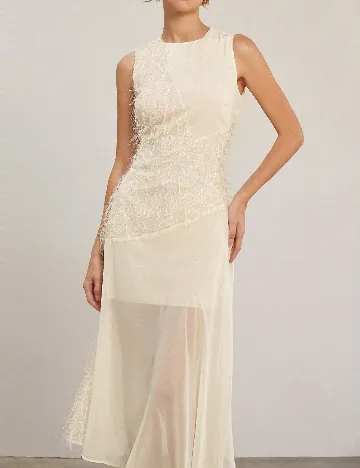 Rochie lunga SHEIN, crem