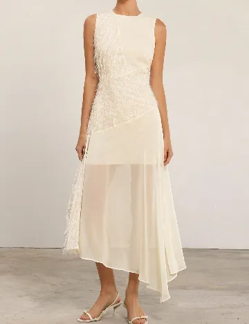 Rochie lunga SHEIN, crem