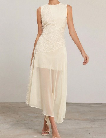Rochie lunga SHEIN, crem