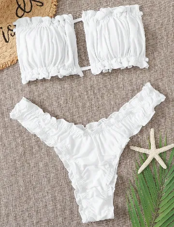 Costum de baie SHEIN, alb