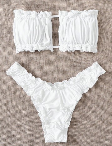 Costum de baie SHEIN, alb