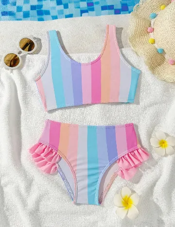 Costum de baie Shein Kids, mix culori