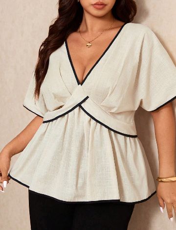 Bluza SHEIN CURVE, crem