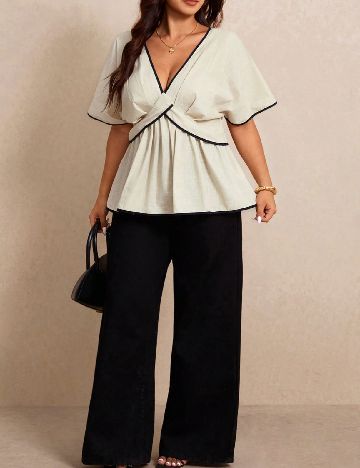 Bluza SHEIN CURVE, crem