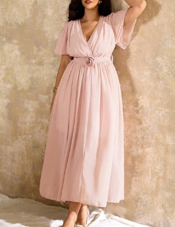 Rochie lunga SHEIN CURVE, roz
