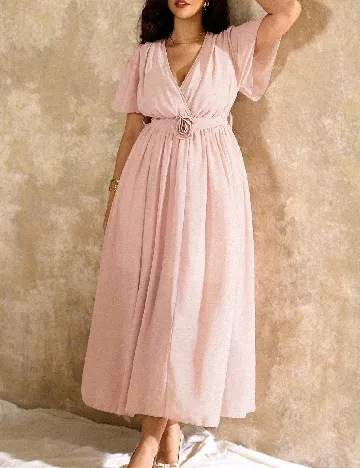 Rochie lunga SHEIN CURVE, roz