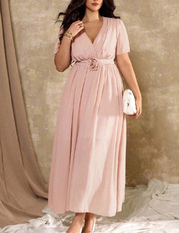 Rochie lunga SHEIN CURVE, roz
