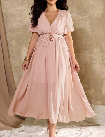 Rochie lunga SHEIN CURVE, roz