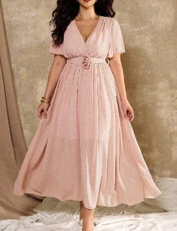 Rochie lunga SHEIN CURVE, roz